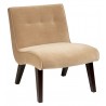 Curves Valencia Accent Chair - Coffee Velvet - Curves Valencia Accent Chair - Coffee Velvet