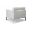 Vania Chair In Leather White - Back Angle - Vania Chair In Leather White - Back Angle