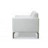 Vania Chair In Leather White - Side - Vania Chair In Leather White - Side