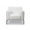 Vania Chair In Leather White - Front - Vania Chair In Leather White - Front
