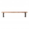 Moe's Home Collection Bent Extra Small Bench - Smoked - Front - Moe's Home Collection Bent Extra Small Bench - Smoked - Front