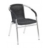 Anodized Aluminum Frame Arm Chair - W-21 - Black - Anodized Aluminum Frame Arm Chair - W-21 - Black
