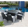 Peninsula 9 Pc Dining Set - Black