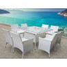 Peninsula 9 Pc Dining Set - White - Lifestyle