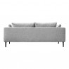 Moe's Home Collection Raval Sofa - Rear - Light Grey - Moe's Home Collection Raval Sofa - Rear - Light Grey