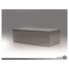 Enix Rectangular Coffee Table Brushed Stainless Steel - Enix Rectangular Coffee Table Brushed Stainless Steel
