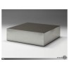 Enix 39" Square Coffee Table Brushed Stainless Steel - Lifestyle - Enix 39" Square Coffee Table Brushed Stainless Steel - Lifestyle