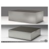 Enix 39" Square Coffee Table Brushed Stainless Steel - Enix 39" Square Coffee Table Brushed Stainless Steel
