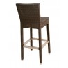 Florida Seating Hand Woven PE Synthetic Wicker Over Aluminum Aluminum Frame Barstool - WIC-07B - Coffee - Florida Seating Hand Woven PE Synthetic Wicker Over Aluminum Aluminum Frame Barstool - WIC-07B - Coffee