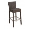 Florida Seating Hand Woven PE Synthetic Wicker Over Aluminum Aluminum Frame Barstool - WIC-07B - Coffee front - Florida Seating Hand Woven PE Synthetic Wicker Over Aluminum Aluminum Frame Barstool - WIC-07B - Coffee front
