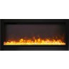 34" Basic Clean-face Electric Built-in With Glass With Black Steel Surround - Orange Flame - 34" Basic Clean-face Electric Built-in With Glass With Black Steel Surround - Orange Flame