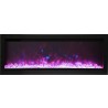42" Basic Clean-face Electric Built-in With Glass With Black Steel Surround - Purple Flame - 42" Basic Clean-face Electric Built-in With Glass With Black Steel Surround - Purple Flame