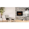 26" Flush Mount Fireplace W/ Blk Gls Surround - 26" Flush Mount Fireplace W/ Blk Gls Surround