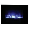 Amantii 26" Flush Mount fireplace with Black Glass Surround And Log set - With Blue Flame - Amantii 26" Flush Mount fireplace with Black Glass Surround And Log set - With Blue Flame