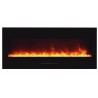 50" Fireplace W/ Blk Gls Surround Log Set - Orange + Red Flame (Ice) - 50" Fireplace W/ Blk Gls Surround Log Set - Orange + Red Flame (Ice)