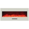 Amantii 50" fireplace with Black Glass surround - Orange Flame - Amantii 50" fireplace with Black Glass surround - Orange Flame