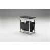 Cor Magazine Rack Black Marble Black Leather Magazine Sling