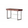 Remi Sofa Table Natural Walnut with Brushed Stainless Steel - Remi Sofa Table Natural Walnut with Brushed Stainless Steel