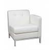 Wall Street Arm Chair RAF - White - Wall Street Arm Chair RAF - White