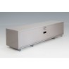 Vero 63x16x18 TV Stand Matte White with Clear Glass  - Vero 63x16x18 TV Stand Matte White with Clear Glass 