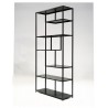 Booker Bookshelf Industrial Metal in Black Powder Coated Finish - Angled  Studio Shot - Booker Bookshelf Industrial Metal in Black Powder Coated Finish - Angled  Studio Shot