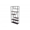 Booker Bookshelf Industrial Metal in Black Powder Coated Finish - Angled View - Booker Bookshelf Industrial Metal in Black Powder Coated Finish - Angled View