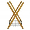 Oceanstar X-Frame Bamboo 3-Bag Laundry Sorter Without Bag - Side - Oceanstar X-Frame Bamboo 3-Bag Laundry Sorter Without Bag - Side