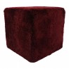 Moe's Home Collection Shepherd Wool Stool - Burgundy - Moe's Home Collection Shepherd Wool Stool - Burgundy