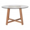 Maleo Round Dining Table - Side Angled - Maleo Round Dining Table - Side Angled