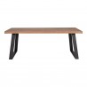 Mila Live Edge Rectangular Dining Table - Front - Mila Live Edge Rectangular Dining Table - Front
