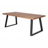 Mila Live Edge Rectangular Dining Table - Angled - Mila Live Edge Rectangular Dining Table - Angled