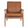 Harper Leather Lounge Chair Tan - Front - Harper Leather Lounge Chair Tan - Front