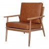 Harper Leather Lounge Chair Tan - Angled - Harper Leather Lounge Chair Tan - Angled