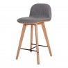 Napoli Counter Stool Grey - Angled - Napoli Counter Stool Grey - Angled