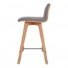 Napoli Counter Stool Grey - Side - Napoli Counter Stool Grey - Side