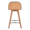 Napoli Counter Stool Grey - Back View - Napoli Counter Stool Grey - Back View