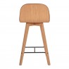 Napoli Leather Counter Stool Tan - Back View - Napoli Leather Counter Stool Tan - Back View