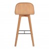 Napoli Leather Barstool Tan - Back View - Napoli Leather Barstool Tan - Back View