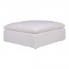 Moe's Home Collection Clay Ottoman - Cream White - Moe's Home Collection Clay Ottoman - Cream White