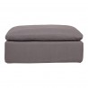 Moe's Home Collection Clay Ottoman - Light Grey - Moe's Home Collection Clay Ottoman - Light Grey