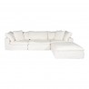 Moe's Home Collection Clay Lounge Livesmart Fabric Modular Sectional Sofa - Cream - Moe's Home Collection Clay Lounge Livesmart Fabric Modular Sectional Sofa - Cream