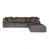 Moe's Home Collection Clay Lounge Livesmart Fabric Modular Sectional Sofa - Light Grey - Moe's Home Collection Clay Lounge Livesmart Fabric Modular Sectional Sofa - Light Grey